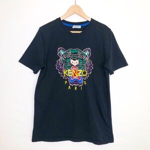 Kenzo  Paris Black tiger graphic print T shirt